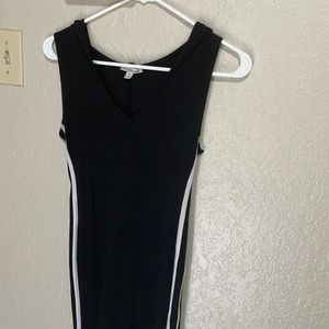 Black Hoodie Dress Short Sleeve Size S